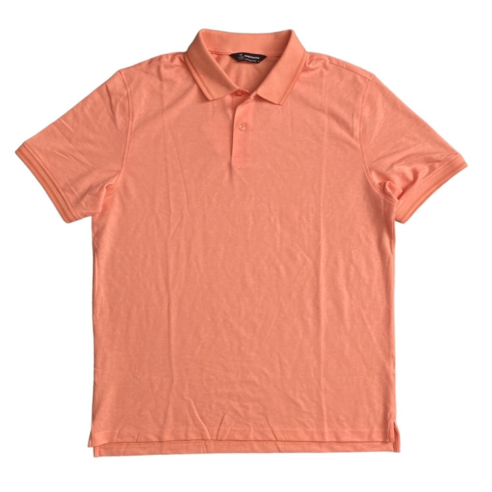 NWT Member's Mark Men's Stretch Classic Fit Pique Polo‎ Peach Surf Small